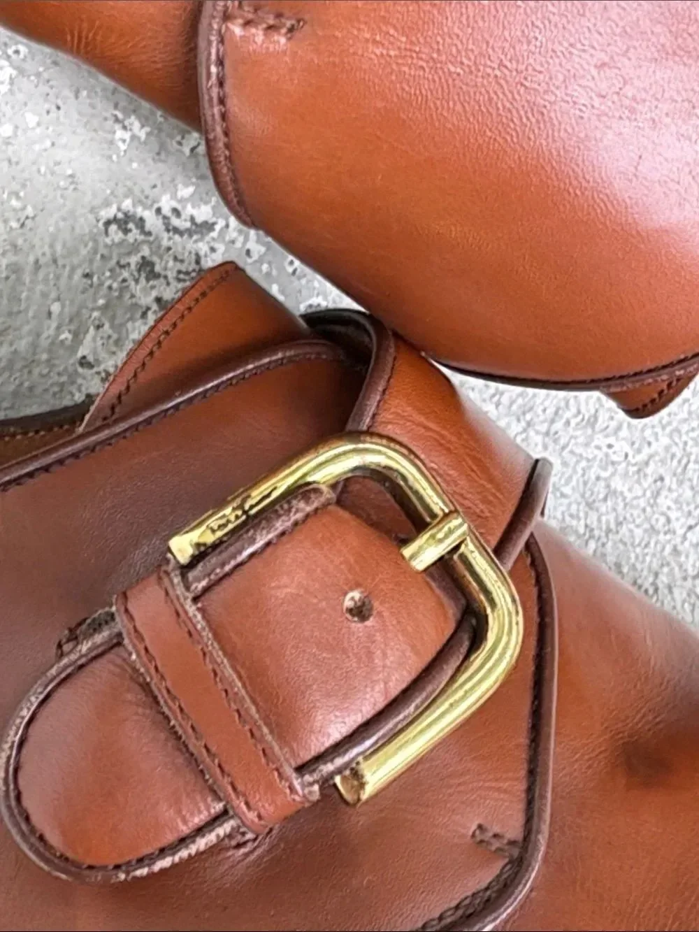 Ferragamo vintage monk strap slip on